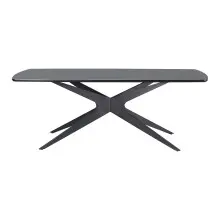 Esstisch >Dresden< in Schwarz, MDF - 200x76x100cm (BxHxT)