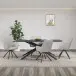 Esstisch >Dresden< in Schwarz, MDF - 200x76x100cm (BxHxT)