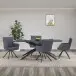 Esstisch >Dresden< in Schwarz, MDF - 200x76x100cm (BxHxT)