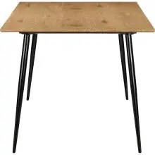Esstisch >Dublin< in Eiche Dekor / Schwarz, MDF/Metall - 120x76x80cm (BxHxT)