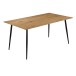 Esstisch >Dublin< in Eiche Dekor / Schwarz, MDF/Metall - 120x76x80cm (BxHxT)