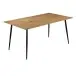 Esstisch >Dublin< in Eiche Dekor / Schwarz, MDF/Metall - 120x76x80cm (BxHxT)
