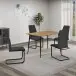 Esstisch >Dublin< in Eiche Dekor / Schwarz, MDF/Metall - 120x76x80cm (BxHxT)