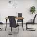 Esstisch >Dublin< in Eiche Dekor / Schwarz, MDF/Metall - 120x76x80cm (BxHxT)