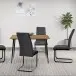 Esstisch >Dublin< in Eiche Dekor / Schwarz, MDF/Metall - 120x76x80cm (BxHxT)