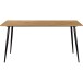 Esstisch >Dublin< in Eiche Dekor / Schwarz, MDF/Metall - 120x76x80cm (BxHxT)