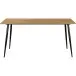 Esstisch >Dublin< in Eiche Dekor / Schwarz, MDF/Metall - 120x76x80cm (BxHxT)