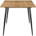 Esstisch >Dublin< in Eiche Dekor / Schwarz, MDF/Metall - 120x76x80cm (BxHxT)