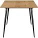 Esstisch >Dublin< in Eiche Dekor / Schwarz, MDF/Metall - 120x76x80cm (BxHxT)