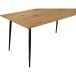 Esstisch >Dublin< in Eiche Dekor / Schwarz, MDF/Metall - 120x76x80cm (BxHxT)