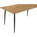 Esstisch >Dublin< in Eiche Dekor / Schwarz, MDF/Metall - 120x76x80cm (BxHxT)