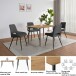 Esstisch >Dublin< in Eiche Dekor / Schwarz, MDF/Metall - 120x76x80cm (BxHxT)