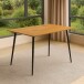 Esstisch >Dublin< in Eiche Dekor / Schwarz, MDF/Metall - 120x76x80cm (BxHxT)