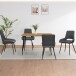 Esstisch >Dublin< in Eiche Dekor / Schwarz, MDF/Metall - 120x76x80cm (BxHxT)