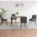 Esstisch >Dublin< in Eiche Dekor / Schwarz, MDF/Metall - 120x76x80cm (BxHxT)