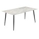 Esstisch >Dublin< in Marmoroptik / Schwarz, MDF/Metall - 120x76x80cm (BxHxT)