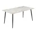 Esstisch >Dublin< in Marmoroptik / Schwarz, MDF/Metall - 120x76x80cm (BxHxT)