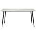 Esstisch >Dublin< in Marmoroptik / Schwarz, MDF/Metall - 120x76x80cm (BxHxT)