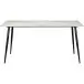 Esstisch >Dublin< in Marmoroptik / Schwarz, MDF/Metall - 120x76x80cm (BxHxT)
