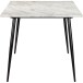 Esstisch >Dublin< in Marmoroptik / Schwarz, MDF/Metall - 120x76x80cm (BxHxT)