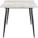 Esstisch >Dublin< in Marmoroptik / Schwarz, MDF/Metall - 120x76x80cm (BxHxT)