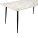 Esstisch >Dublin< in Marmoroptik / Schwarz, MDF/Metall - 120x76x80cm (BxHxT)