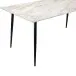 Esstisch >Dublin< in Marmoroptik / Schwarz, MDF/Metall - 120x76x80cm (BxHxT)