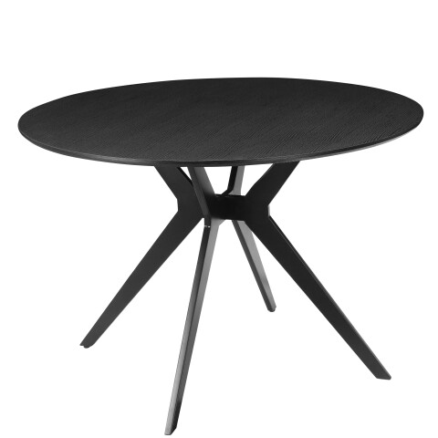 Esstisch >Philip< in Schwarz, MDF/Metall - 75x110cm (HxD)