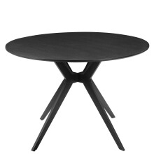 Esstisch >Philip< in Schwarz, MDF/Metall - 75x110cm (HxD)
