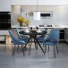 Esstisch >Philip< in Schwarz, MDF/Metall - 75x110cm (HxD)
