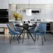 Esstisch >Philip< in Schwarz, MDF/Metall - 75x110cm (HxD)