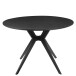 Esstisch >Philip< in Schwarz, MDF/Metall - 75x110cm (HxD)