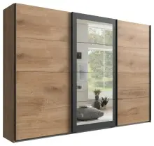 Schwebetürenschrank >EXTER< PLANKENEICHE Dekor...