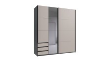 Schwebetürenschrank >NORDEN< in GRAPHIT +...
