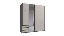 Schwebetürenschrank >NORDEN< in GRAPHIT +...