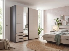 Schwebetürenschrank >NORDEN< in GRAPHIT +...