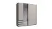 Schwebetürenschrank >NORDEN< in GRAPHIT + KASCHMIR + SPIEGEL - 179x198x65cm (BxHxT)