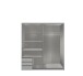 Schwebetürenschrank >NORDEN< in GRAPHIT + KASCHMIR + SPIEGEL - 179x198x65cm (BxHxT)
