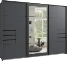 Schwebetürenschrank >LUZERN< in GRAPHIT +...