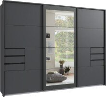 Schwebetürenschrank >LUZERN< in GRAPHIT +...
