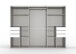 Schwebetürenschrank >LUZERN< in GRAPHIT + SPIEGEL - 270x208x64cm (BxHxT)