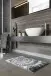 Badematte >AMMONA< in grau, 100% Polyacryl SUPERSOFT - 100x60x2cm (LxBxH)
