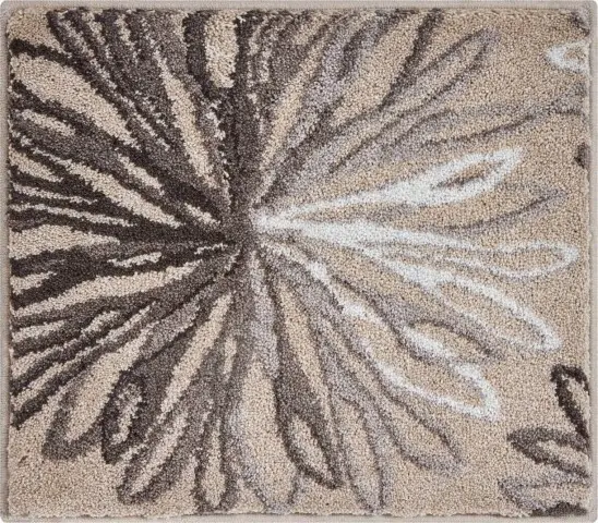 Badematte >ART< in taupe/beige, 100% Polyacryl SUPERSOFT - 60x50x2cm (LxBxH)