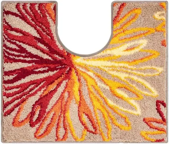 Badematte >ART< in orange/beige, 100% Polyacryl SUPERSOFT - 60x50x2cm (LxBxH)