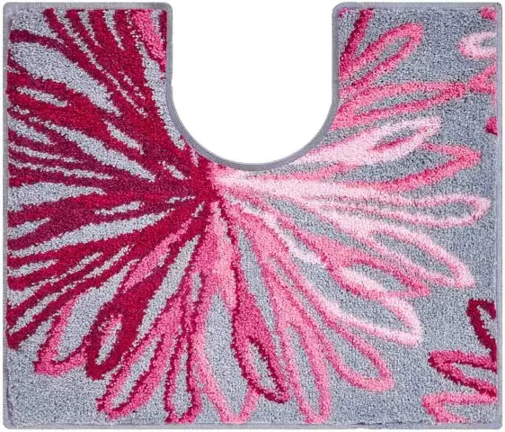 Badematte >ART< in rosé/grau, 100% Polyacryl SUPERSOFT - 60x50x2cm (LxBxH)