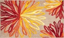 Badematte >ART< in orange/beige, 100% Polyacryl...