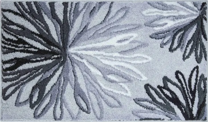 Badematte >ART< in anthrazit/grau, 100% Polyacryl SUPERSOFT - 100x60x2cm (LxBxH)