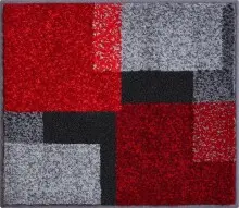 Badematte >ATALA< in rot, 100% Polyacryl SUPERSOFT...