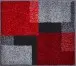 Badematte >ATALA< in rot, 100% Polyacryl SUPERSOFT - 60x50x2cm (LxBxH)