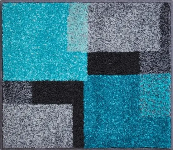 Badematte >ATALA< in türkis, 100% Polyacryl SUPERSOFT - 60x50x2cm (LxBxH)